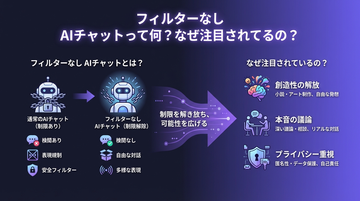 フィルターなし AIチャットって何?なぜ注目されてるの?
