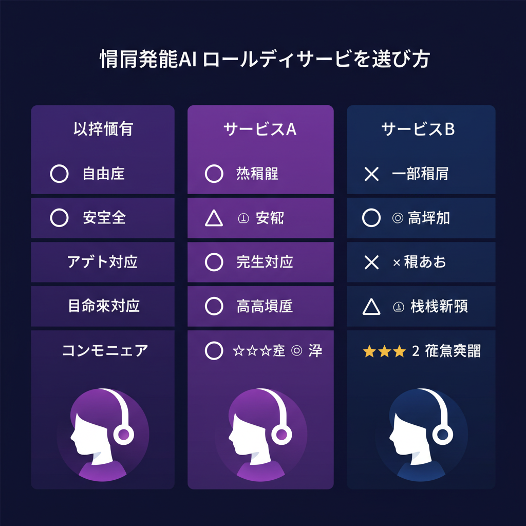 制限なしAI ロールプレイサービスの選び方