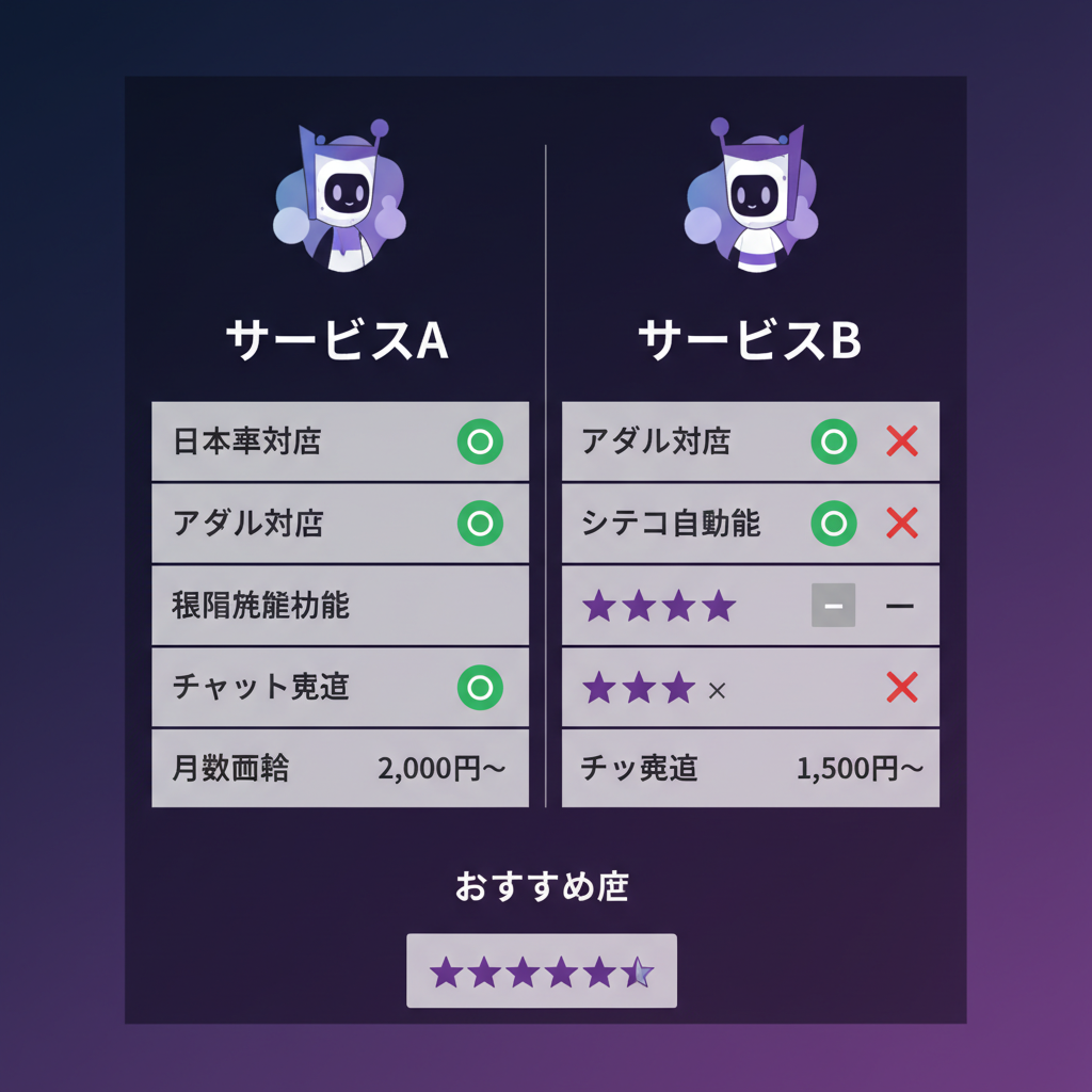 日本語対応エロ ロールプレイ AIサービスの選び方