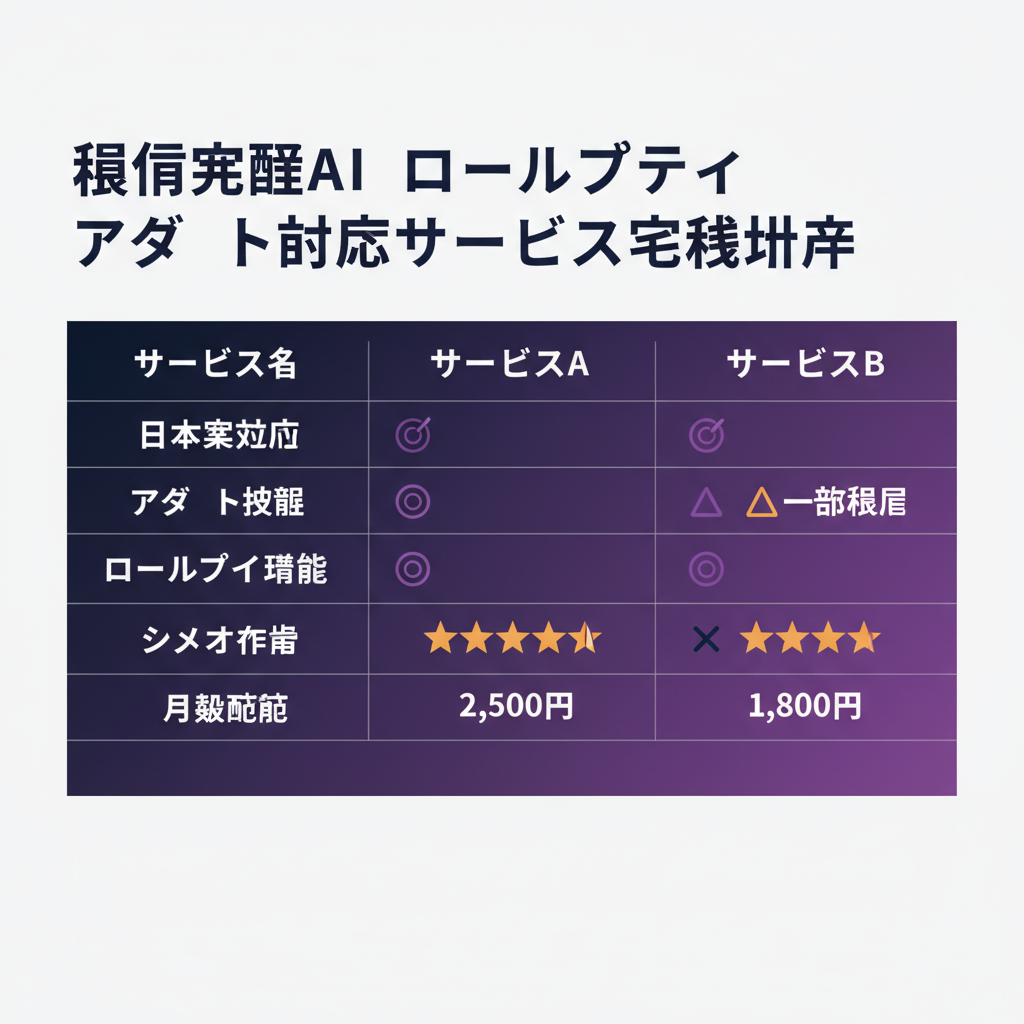 制限なしAI ロールプレイ エロサービス実機比較