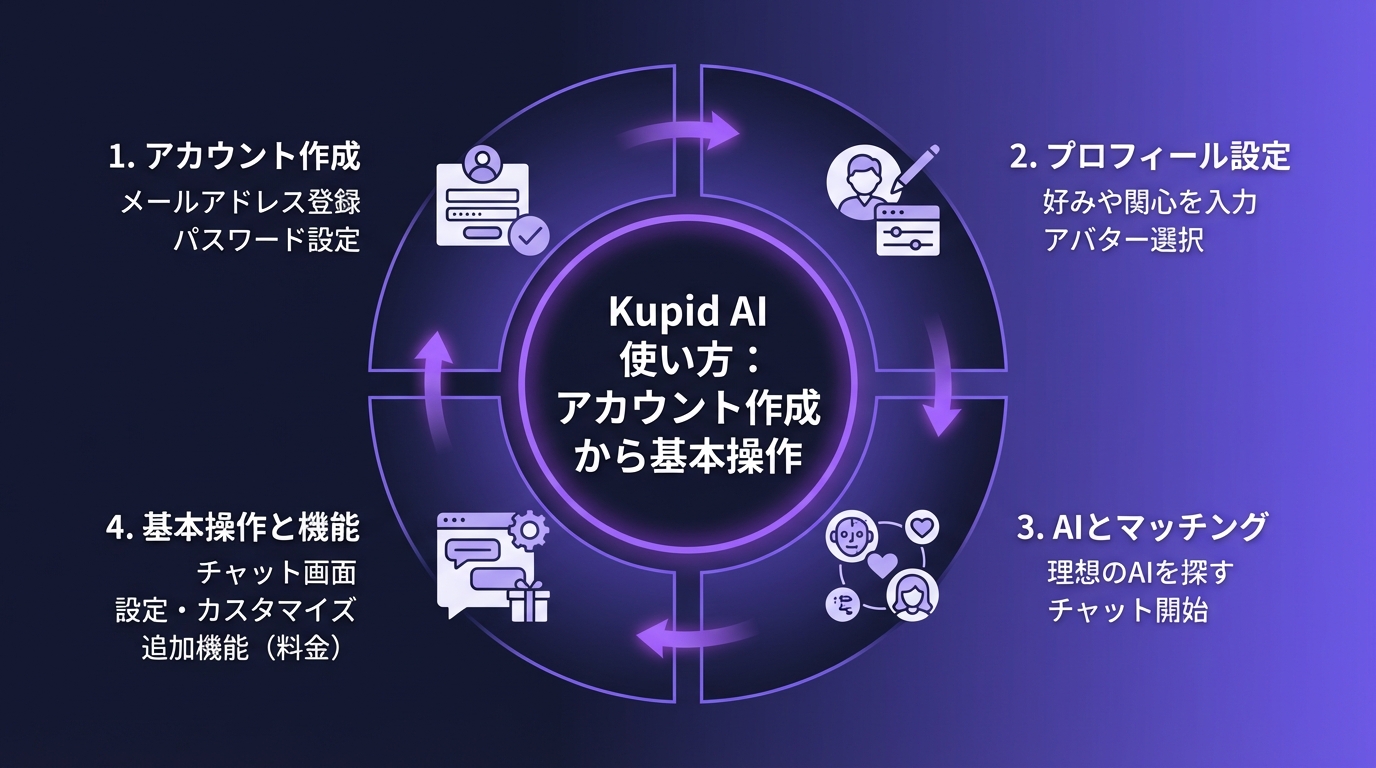 Kupid AI 使い方|アカウント作成から基本操作まで